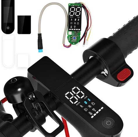Illustration d'un tableau de bord de trottinette électrique Xiaomi avec le voyant orange et point d'exclamation mis en évidence