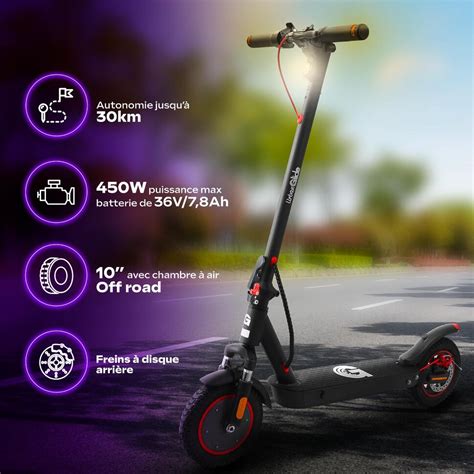 Infographie montrant les avantages de la trottinette électrique UrbanGlide Ride 100 Eco pour les déplacements urbains.