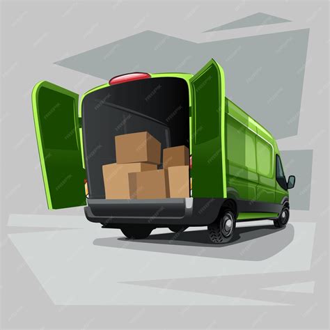 Illustration d'un scooter fixé à l'intérieur d'une fourgonnette avec des sangles d'arrimage.
