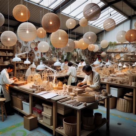 Photographie de l'atelier de fabrication MPA Déco, montrant des artisans travaillant sur des décorations adhésives.