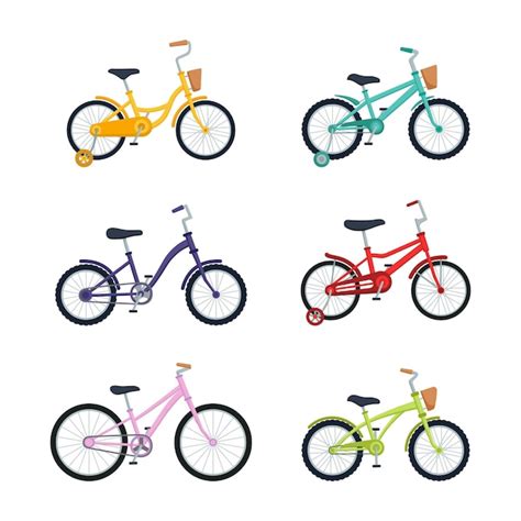 Illustration de différents modèles de vélos pour enfants