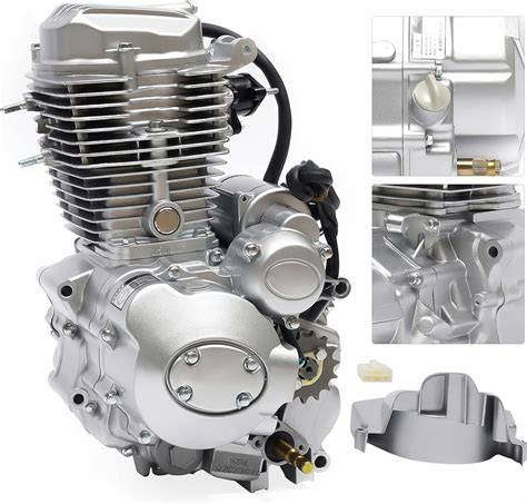 Détail du moteur monocylindre 4 temps de la Kymco Zing II.