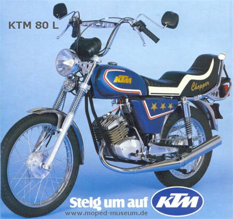 Design de la KTM 80 LW Chopper avec ses éléments distinctifs