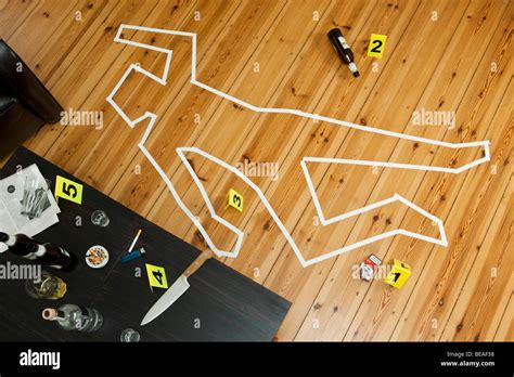 scène de crime et enquête de police