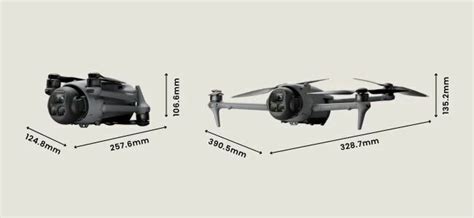 Représentation du drone DJI Mavic Pro plié et déplié, mettant en évidence sa compacité.