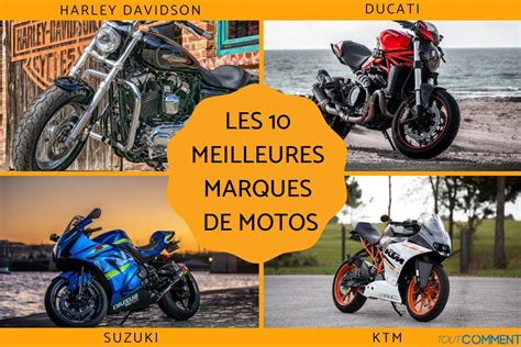 Schéma comparatif des différentes catégories de motos avec leurs caractéristiques principales