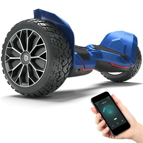 Schéma technique de l'hoverboard Bluewheel Electromobility HX510 SUV avec indication des moteurs, de la batterie et des capteurs.