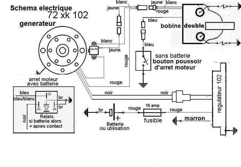 Schéma simplifié du circuit d'allumage d'une Mobylette AV7