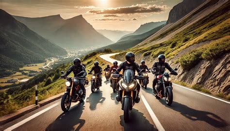 Image de motards Harley-Davidson lors d'une balade en groupe.