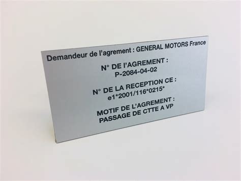Plaque d'agrément Suzuki