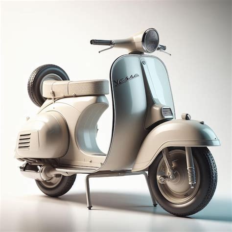 Illustration d'un scooter Piaggio vintage avec une peinture fraîche et brillante