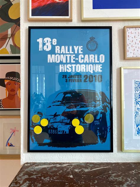 Affiche du rallye EDGAR 2010 par Françoise Caudal, représentant une Bugatti