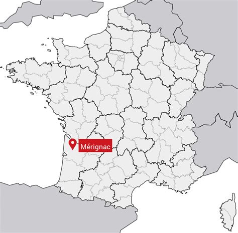 Carte de Mérignac mettant en évidence la localisation des différents centres sociaux, médiathèques et maisons des habitants.
