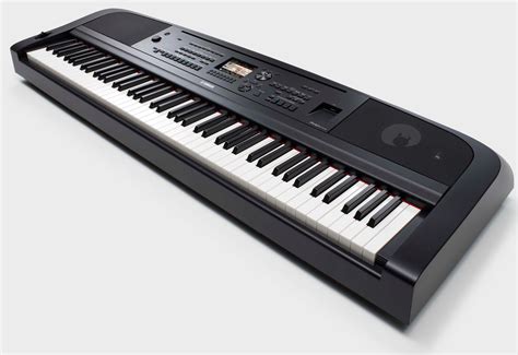 Image représentant un clavier Yamaha DGX avec ses différentes options de réponse du toucher.