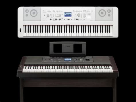 Comparaison visuelle des claviers GHS du Yamaha DGX-650 avec d'autres types de touches.