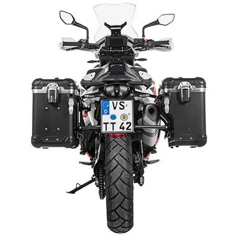 Vue éclatée montrant les différentes sacoches intérieures Touratech pour valises et top case sur une KTM Adventure