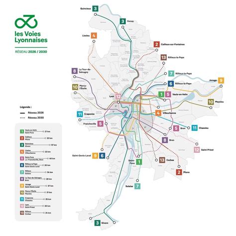 Carte du réseau vélo express de la métropole bordelaise avec les différentes lignes et leurs tracés.