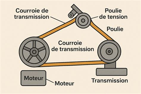 Détail de l'indicateur de remplacement de courroie trapézoïdale