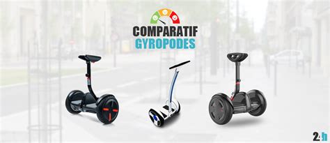 Schéma comparatif des types de gyropodes et leurs caractéristiques