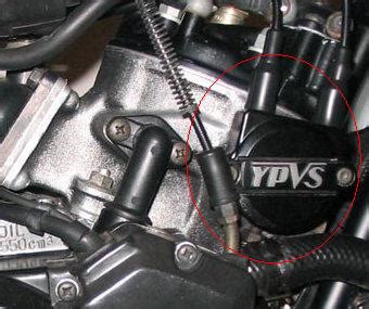 Schéma explicatif du système YPVS sur une moto 2 temps