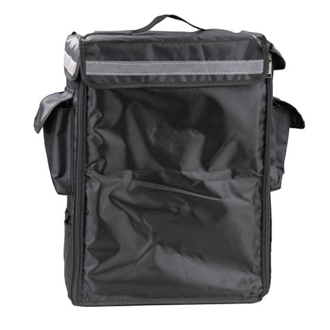 Illustration d'un sac de coursier classique porté sur le dos, avec des compartiments pour les repas.