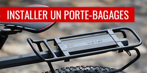 Schéma montrant les points de fixation d'un porte-bagages arrière sur un vélo.
