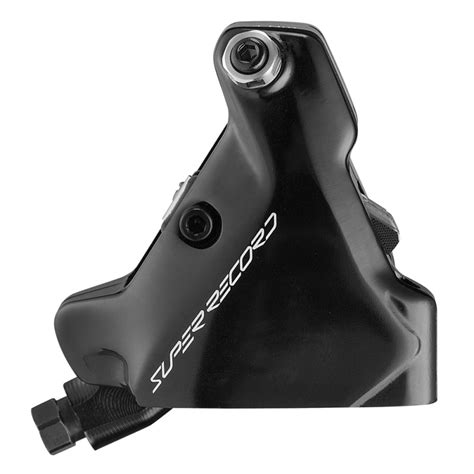 Schéma illustrant les différentes manettes de frein à disque Campagnolo pour vélo de route, avec leurs caractéristiques principales.