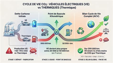 Schéma illustrant le cycle de vie d'un vélo électrique et ses émissions de CO2e par composant.