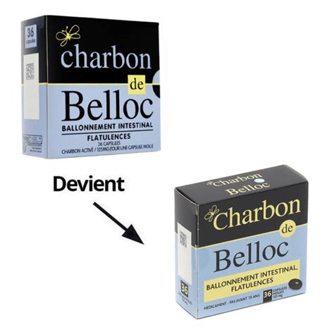 Emballage du médicament Charbon de Belloc 125 mg en capsule molle