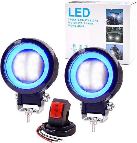 Phare moto Full LED HALO avec son anneau lumineux caractéristique