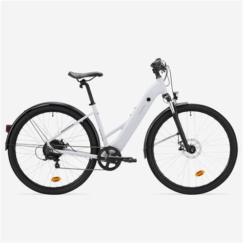 Vue d'ensemble du vélo Rockrider E-ACTV 100 avec son cadre ouvert
