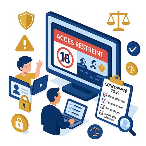 Schéma expliquant les restrictions d'âge sur les plateformes de jeux en ligne