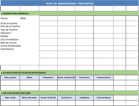 Tableau de maintenance périodique pour une moto 125cc