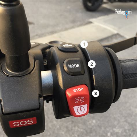 Schéma des contacts électriques d'un commodo de moto