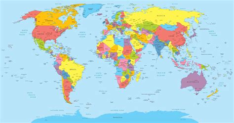 Carte du monde de Gladius montrant les quatre régions