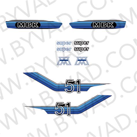 Autocollants variés pour mobylette MBK 51 Club