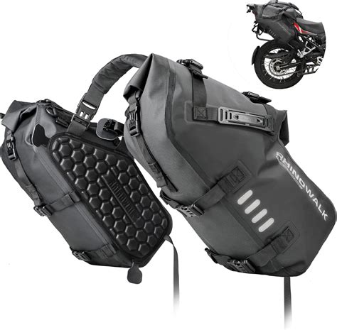 Schéma illustrant différents types de bagagerie pour scooters et motos (sacoche latérale, sac à dos, top case, console à bagage)