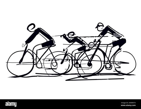 Illustration de cyclistes utilisant le système de points-nœuds