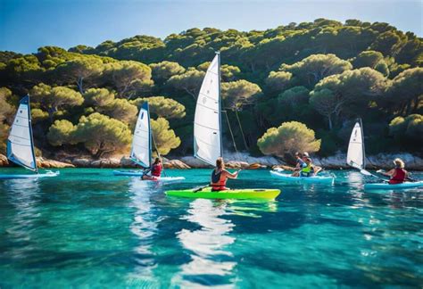 Illustration des différentes activités nautiques proposées près de Vias
