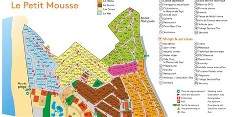 Infographie résumant les points forts du Camping Le Petit Mousse