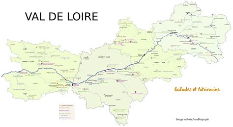 Carte du Val de Loire mettant en évidence les différents parcours de balades en gyropode et trottinette électrique.
