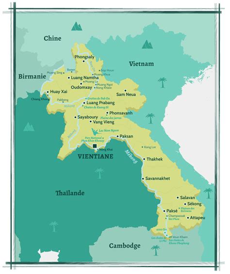 Carte du Laos mettant en évidence la région de Thakhek et la boucle