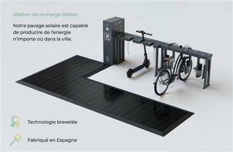 Photo d'une station de stationnement pour trottinettes et vélos Dott, montrant les marquages au sol.