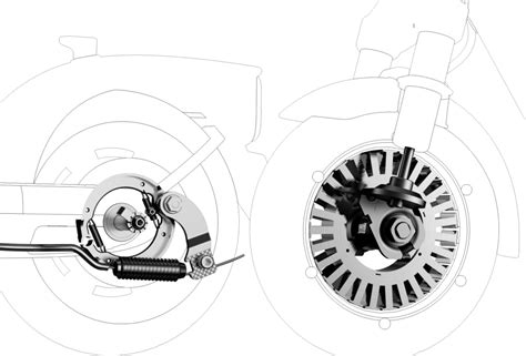 Illustration montrant les différents systèmes de freinage de la trottinette Ninebot Segway ES2