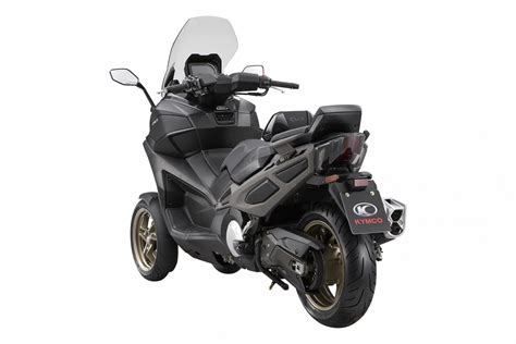 Design du Kymco CV3 avec sa face avant dynamique et son arrière élégant.