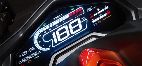 Tableau de bord LCD du Kymco DTX 360.