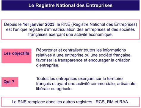Schéma des différents registres d'entreprises en France (Sirene, RNE, RNA)