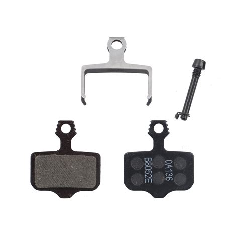 Schéma comparant la géométrie des plaquettes de frein SRAM de type DB et Elixir, mettant en évidence la longueur de la garniture.