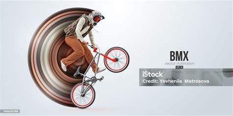 Illustration d'un rider BMX portant un casque Dirt Jump Flight lors d'un saut