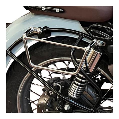 Schéma des points de fixation des supports de sacoches sur une Royal Enfield 650